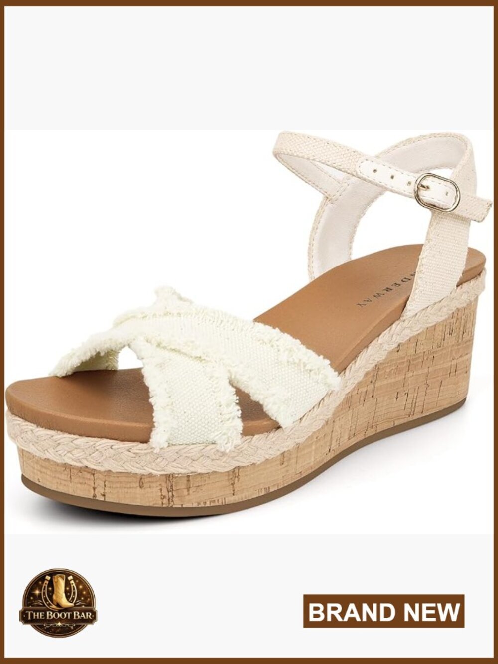 Women Espadrille Platform Wedge Sandals Open Toe Casual Summer Heels 2.95 inch